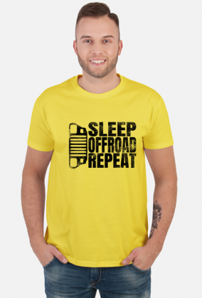 SLEEP OFFROAD REPEAT Jeep Wrangler YJ T-shirt męski, koszulka