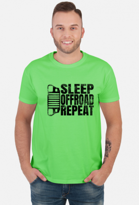 SLEEP OFFROAD REPEAT Jeep Wrangler YJ T-shirt męski, koszulka