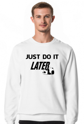 Just do it LATER - Panda (bluza męska klasyczna) cg