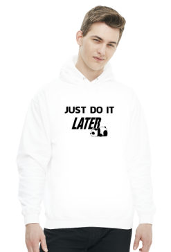 Just do it LATER - Panda (bluza męska kaptur) cg