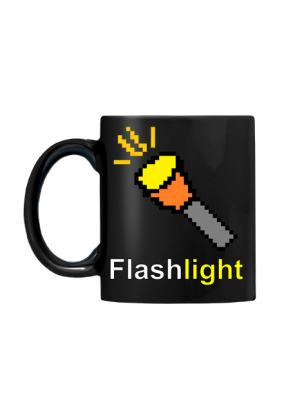 Czarny kubek Flashlight