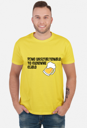 Koszulka męska Piwo ukształtowało to cudowne ciało