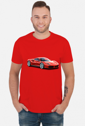 Ferrari 488 GTB koszulka męska Ferrari 488 GTB