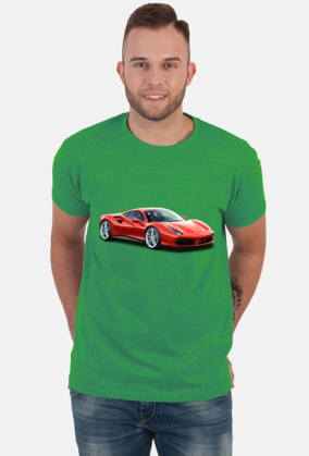 Ferrari 488 GTB koszulka męska Ferrari 488 GTB