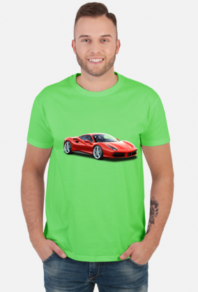 Ferrari 488 GTB koszulka męska Ferrari 488 GTB