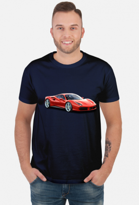 Ferrari 488 GTB koszulka męska Ferrari 488 GTB