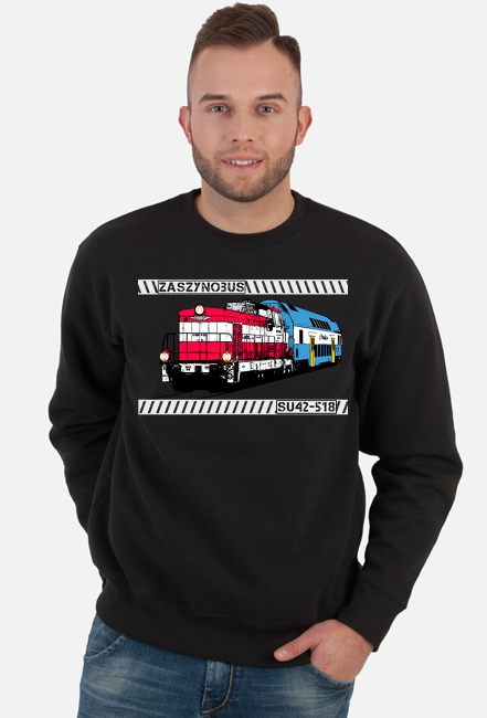 "Zaszynobus" SU42 - bluza męska czarna