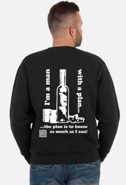 Plan w. bluza męska z długim rękawem plecy