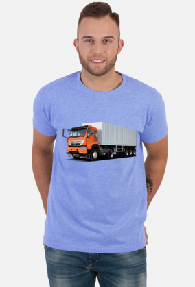 Sinotruk 340 koszulka męska z ciężarówką TIR