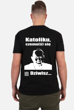 Katoliku podkoszulek męski krótki rękaw plecy