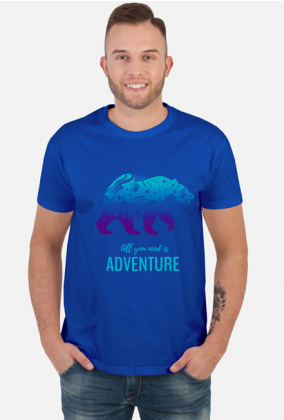 Koszulka męska górska- ALL YOU NEED IS ADVENTURE Góry, mountains