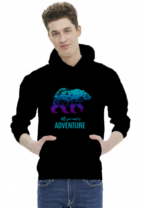 Bluza męska górska-  ALL YOU NEED IS ADVENTURE  Góry, mountains