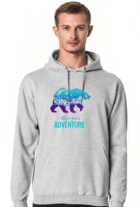 Bluza męska górska-  ALL YOU NEED IS ADVENTURE  Góry, mountains