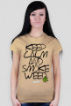 Koszulka keep calm and smoke weed