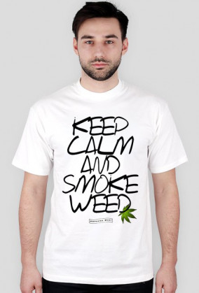 Koszulka keep calm and smoke weed