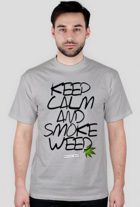 Koszulka keep calm and smoke weed