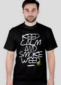 Koszulka keep calm and smoke weed (white)
