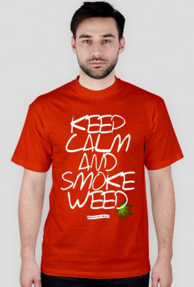 Koszulka keep calm and smoke weed (white)