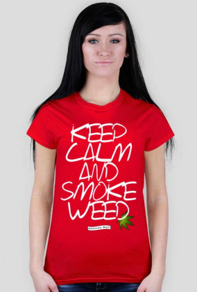 Koszulka keep calm and smoke weed (white)