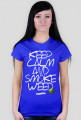 Koszulka keep calm and smoke weed (white)