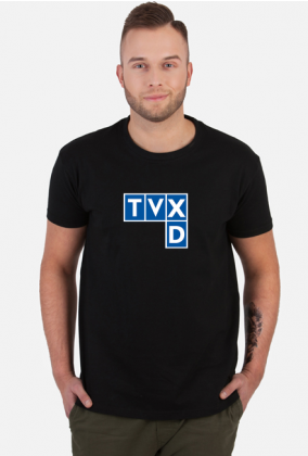 T-shirt męski "TVP XD" czarny