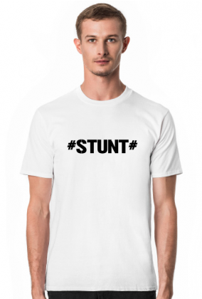 Koszulka #STUNT# -Biała