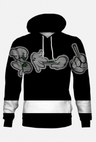 ROLL YOUR WEED BLUZA Z KAPTUREM FULLPRINT