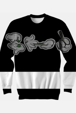 BLUZA ROLL YOUR WEED FULLPRINT BEZ KAPTURA