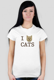 Koszulka damska I love cats