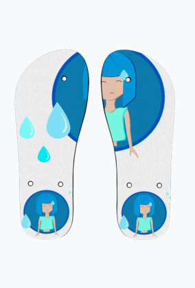 Klapki aqua