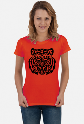 Dziki kot głowa kota głowa tygrysa ornament