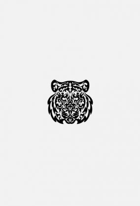 Dziki kot głowa kota głowa tygrysa ornament