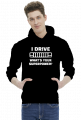 I Drive What's your Superpower? JEEP Cherokee XJ Grill, Bluza z kapturem męska