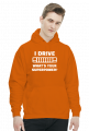 I Drive What's your Superpower? JEEP Cherokee XJ Grill, Bluza z kapturem męska