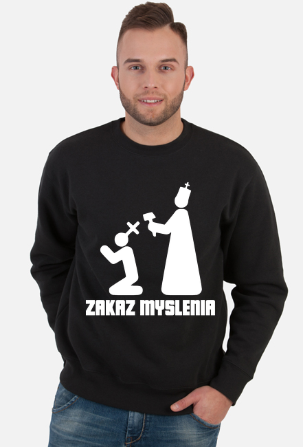 Bluza Zakaz myślenia Polityczna Czarna