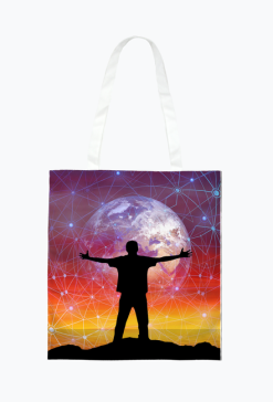 Eko torba na zakupy full print Kosmiczna tecza