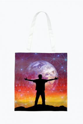Eko torba na zakupy full print Kosmiczna tecza