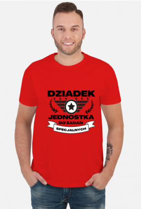 Koszulka Męska - Dziadek Jednostka (Prezent na Dzień Dziadka)