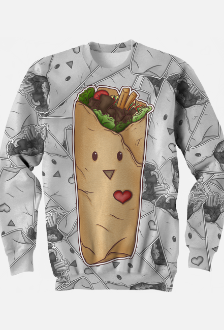 KebaboweLOVE Bluza Fullprint Męski