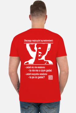 Małomówni w. podkoszulek męski z krótkim rękawem plecy