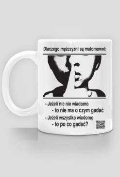 Małomówni kubek biały lewy