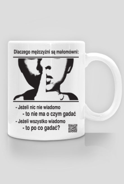 Małomówni kubek biały prawy