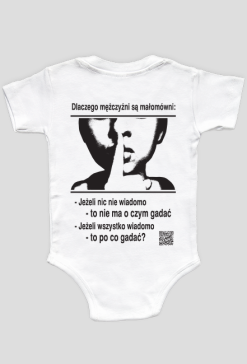 Małomówni body niemowlęce plecy