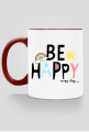 Kubek z kolorowym uchem BE HAPPY EVERY DAY