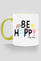 Kubek z kolorowym uchem BE HAPPY EVERY DAY