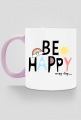 Kubek z kolorowym uchem BE HAPPY EVERY DAY