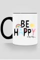 Kubek z kolorowym uchem BE HAPPY EVERY DAY