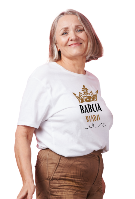 Koszulka Damska - Babcia Rządzi (Prezent na Dzień Babci)