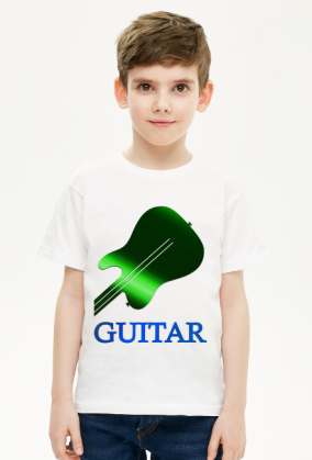 Koszulka z zieloną gitarą