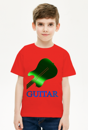 Koszulka z zieloną gitarą